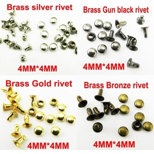 200PCS 4MM*4MM silver RIVET buttons sewing clothes accessory bag fits RIVETS decoration GOLD MR-r018