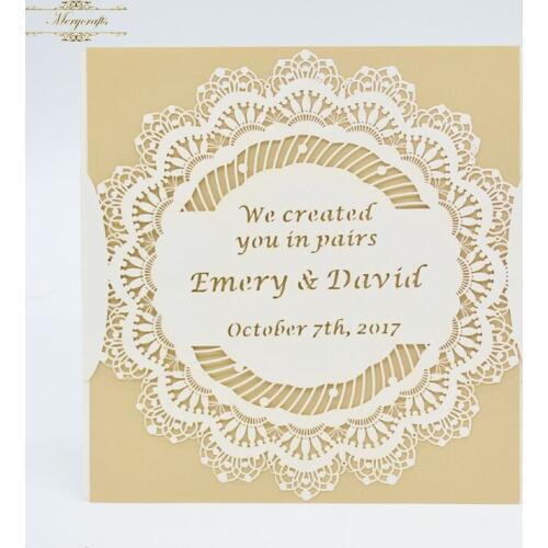 2017 hot product 100pc/lot MR104 alibaba muslim wedding invitation cards with personalized customization