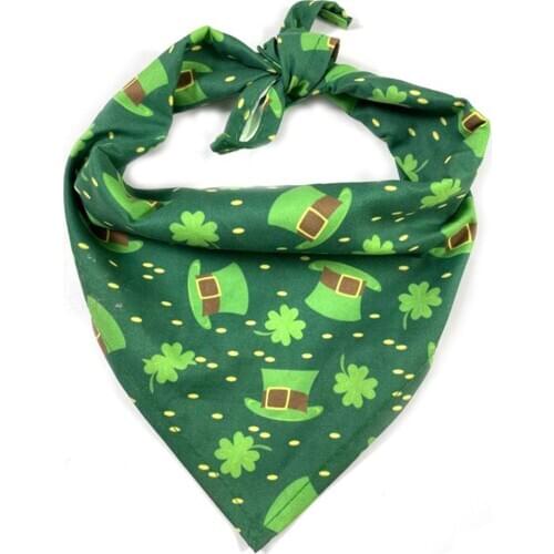 72 Pcs/lot Wholesale Green Cute Festival Dog Cat Bandana Bibs Cotton For Small Medium Large Pet