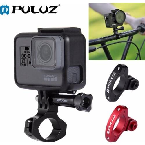 PULUZ For Go Pro Accessories Bicycle Aluminum Handlebar Adapter Mount for GoPro HERO/DJI OSMO Action/Xiaoyi/Other Action Cameras