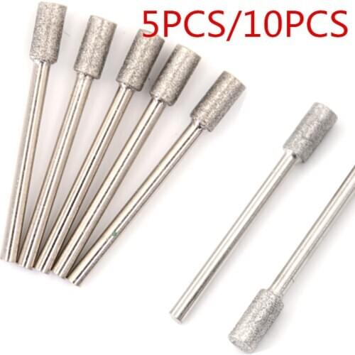 5/10PCS Diamond Chainsaw Sharpeners Burr Stone File Chain Saw Sharpening Diamond Drills