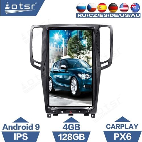 For Infiniti G25 G35 G37 G37S 2007 - 2013 Tesla Style Android Screen Car Radio Multimedia Player Auto GPS Navigation Carplay