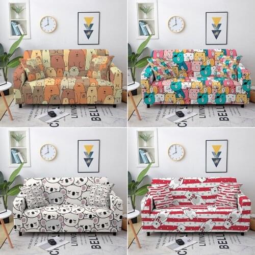 Sofa Cover Cartoon Animal Printing Sofa Slipcover Sofa Covers for Living Room Couch Cover funda sofa Furniture Protector