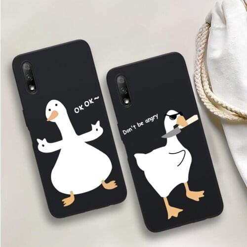 Funny animal Black Soft Phone Case For Huawei P40 P30 P20 Mate 10 20 30 40 Pro lite Plus P smart 2019 2020 TPU Cover