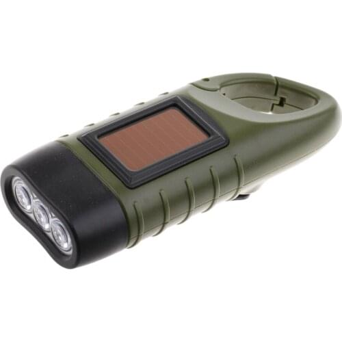 Emergency Hand Crank Bright LED Flashlight Torch Climbing Hiking Flashlight