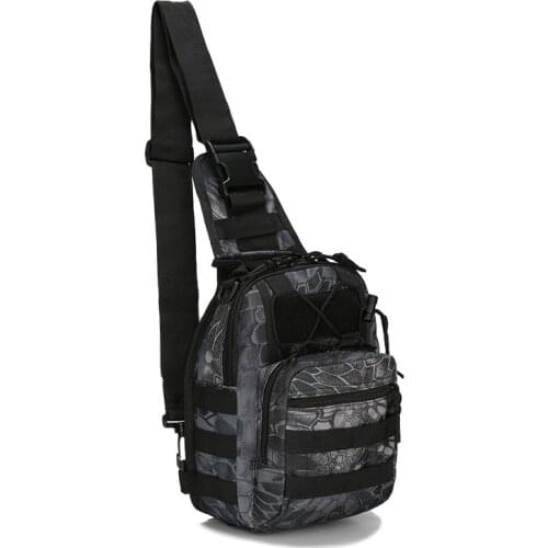 Canvas riding bag camouflage field sports small chest bag single shoulder straddle outdoor tactical chest bag