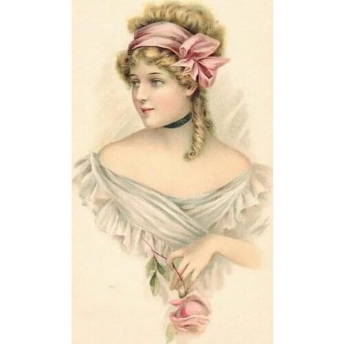 Exquisite lady Needlework,Cross stitch kits Stylish for Embroidery,14CT White canvas DIY Handmade Decorative paintings