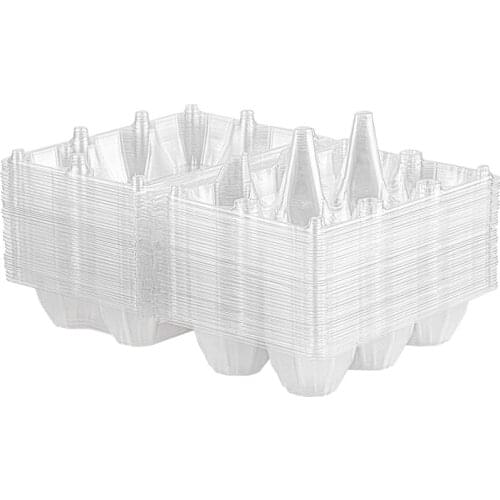 36Pcs Egg Cartons Clear Plastic Egg Holder Storage Container Egg Tray for Family Pasture,Refrigerator Storage,6 Grids