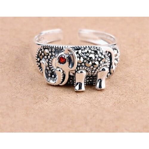 Miuoxion Retro Hollow Elephant Ring Personality Fashion Punk Party Jewelry For Women Feature Namour Charm Gift All Seasons