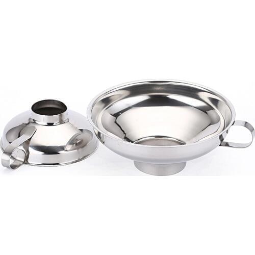 Stainless Steel Canning Funnel Wide Mouth Canning Stainless Steel Mason Jar Funnel with Handle for Regular Jars Metal Tools