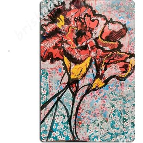 Red Carnations 2020 Metal Signs pub Garage Plaques Club Party Vintage Tin sign Posters