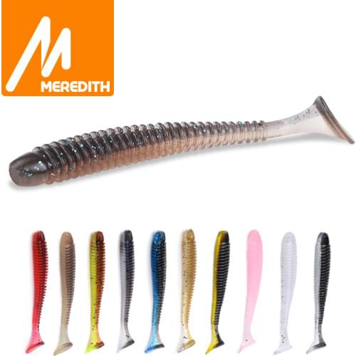 MEREDITH Swing Impact Ring Shad Fishing Lure Soft 55mm 65mm 75mm Plastics Baits Swimbait Jigging Lure Artificial Baits
