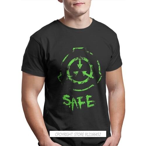 SCP Foundation Fictional Organization TShirt For Men Safe O Neck Basic T Shirt Personalize Gift Clothes Streetwear