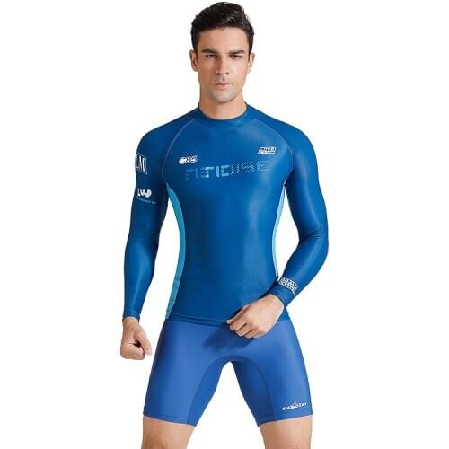 Professional Rash Guard Men Rashguard UPF50 UV Protection Long Sleeve Swimwear Surf Swim Shirt Snorkeling Sailing Diving Suit