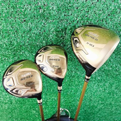New mens Golf wood set HONMA Beres S-03 5star clubs wood driver+fairway wood with Graphite Golf shaft headcover R S SR flex