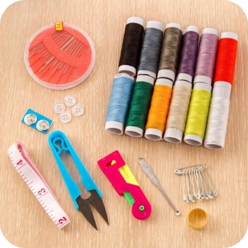 Sewing Kit Tool Storage Box Needle Thread Scissor Organizer Medicine Container Storage Box organizer Multi-function Sewing Kit