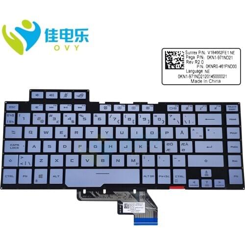 Norway RGB laptops keyboard for Asus ROG Zephyrus GA502 IU GA502DU GA502IV Gaming laptop keyboards color backlight 0KN1 971ND21
