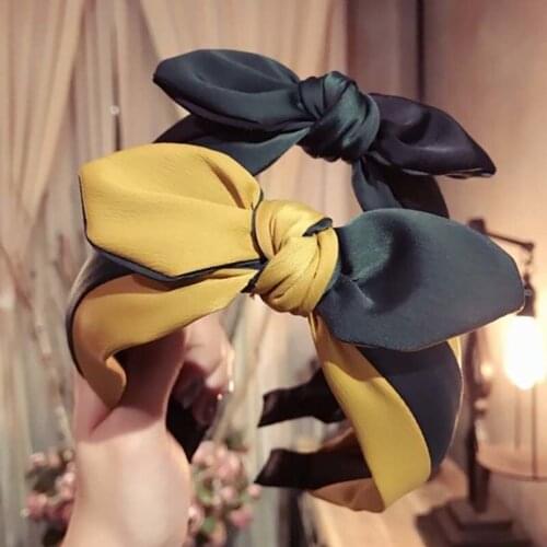 2021 New Fashion High-end boutique fabric cross-knotted wide-brim Headband hair band Hair Accessories 5# Colors