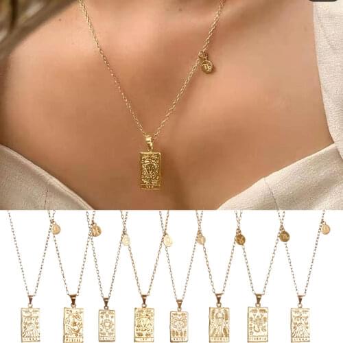 Gold 12 Styles Constellations Pendant Necklaces For Women Men Teens 2021 Trend Daily Fashion Jewelry Luxury Collar Necklaces
