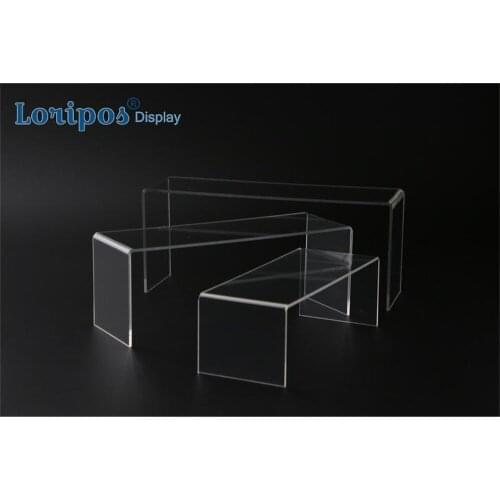 3pcs/lot Clear Acrylic Shoe Display Rack Holder Wallet Rack Jewelry Display Stand U Acrylic Stand Display Shelf Handbag Holder