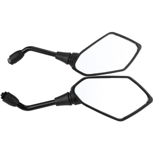 Retrovisor de moto 1 Pair Universal 10mm Left and Right Side Motorcycle Rear View Mirror Black Motorcycle Rearview accesorios