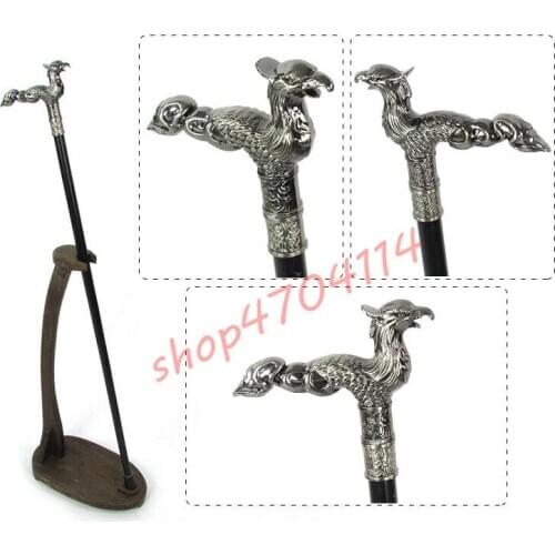 Zinc alloy handle, all-metal stainless steel, Phoenix stick, handicraft, decoration, collection
