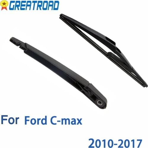 Wiper 12" Rear Wiper Blade & Arm Set Kit For Ford C-max 2010-2017 Windshield Windscreen Rear Window