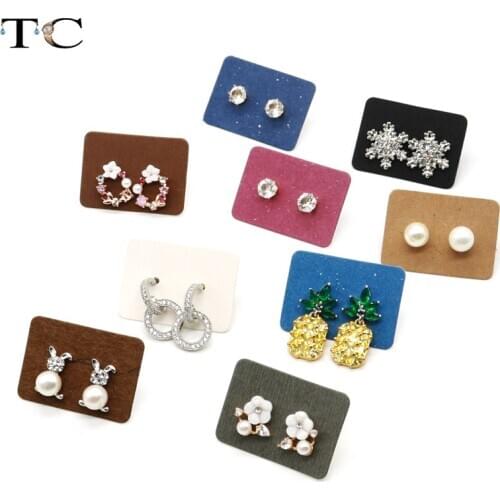 Earrings Cards Earring Display Package Hang Tag Card Ear Studs Holder 100pcs/Lot 2.5*3.5cm