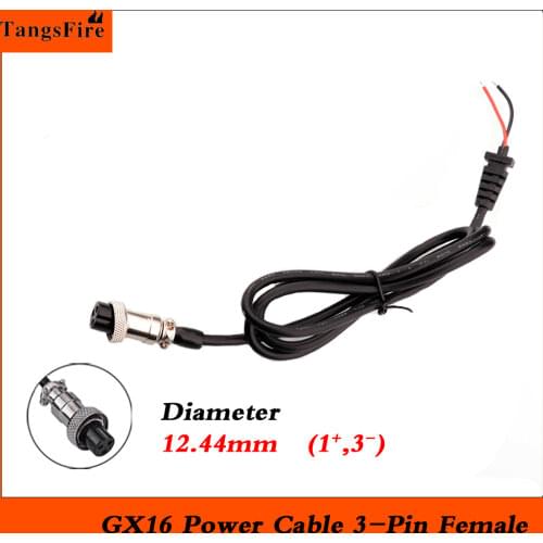 GX16 Power Cable 3-Pin Female Adapter Air Aviation Connector Cord