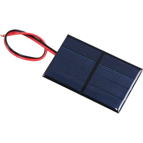 1PCS 2V 300mA 0.6W Solar Panel With 30CM Wire Mini Solar System DIY For Battery Cell Phone Charger