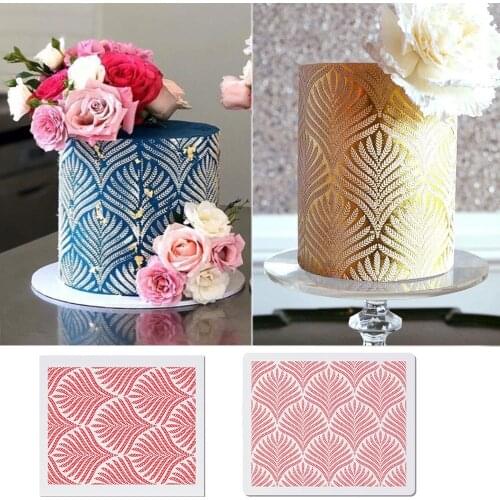 Wheat Spike Pattern Cake Stencil Plastic Lace Cake Boder Stencils Template DIY Drawing Mold Cake Decorating Tool Bakeware