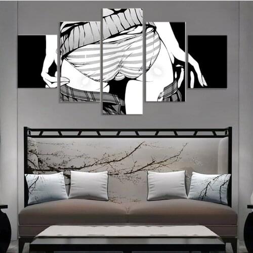Panties Skirt 5 Panel Canvas Painting Home Decor Modular Picture Modern Printed Poster For Living Room Wall Art