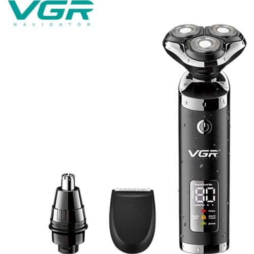 VGR V313 Electric Shaver 3D Floating Double-ring Veneer IPX7 Waterproof USB Charging Personal Care Appliances V-313