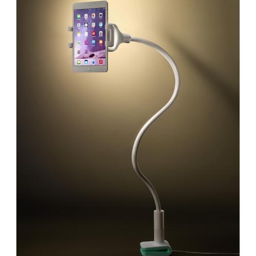 XGear 2 in1 Universal Flexible Long Arm Mobile Phone Tablet Holder Fit 4~10.6'' Desktop Bed Lazy Holder&Led Bedside Reading Lamp
