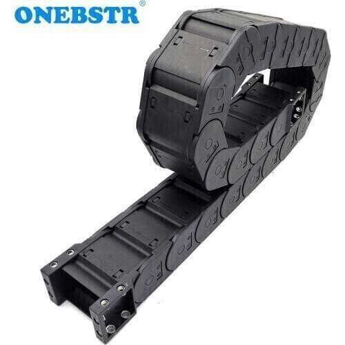 1 Meter 30x25mm Closed Type Transmissin Cable Chain Wire Carrier Drag Plastic Towline For CNC Router Machine Tools Free Shipping