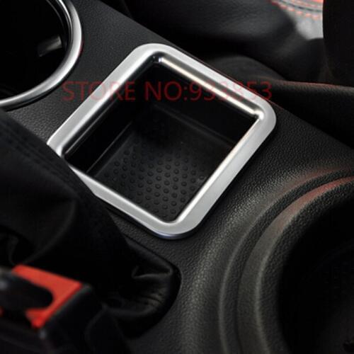 1pcs ABS Chrome Storage Box Frame Trim Cover Sticker Decoration For VW Beetle 2013-2015