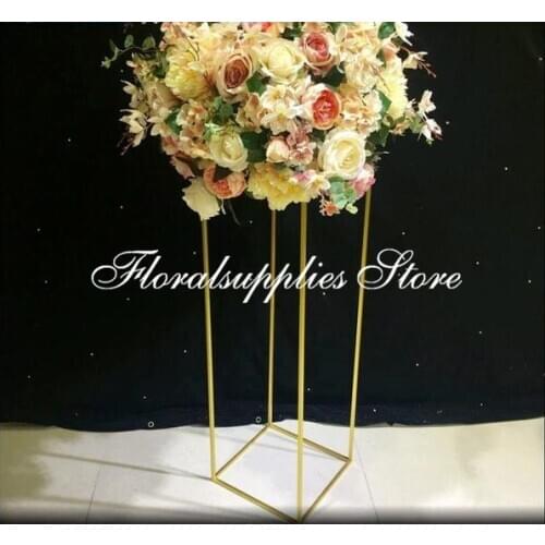 10PCS Metal Wedding Flower stand Wedding centerpiece Decoration backdrop Marriage decor Gold Floral Stand