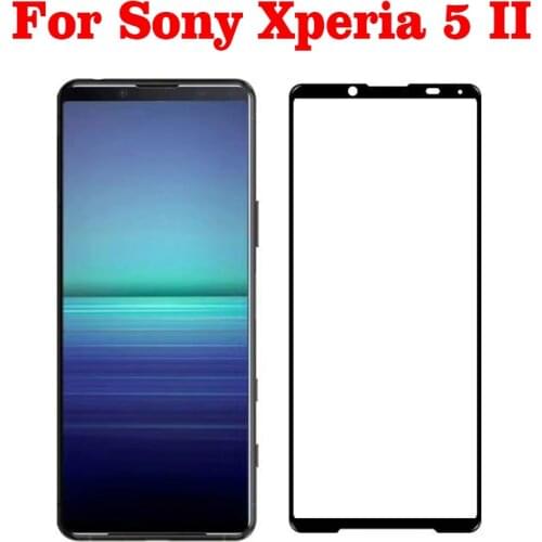 2PCS 3D Full Glue Safety Tempered Glass On The For Sony Xperia 5 II Full Cover 9H film Screen Protector For Sony Xperia 5 II