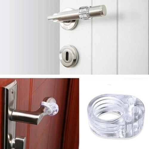5pcs Door Stopper Transparent Silica Gel Door Handle Buffer Wall Protection Doorknob Bumper Walls Furniture Protective