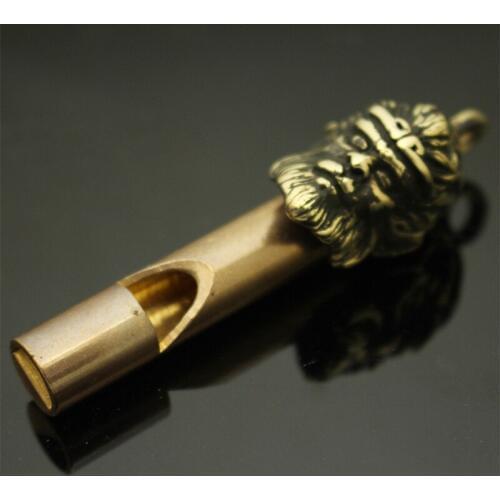 1PC Pure Copper Big Whistle World Cup Gift Commemorative Advertising Gift Specials Monkey King Brass Whistle EDC Pocket Tool