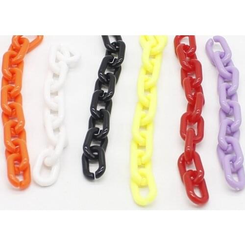 50 acrylic chain connectors 10x15MM candy color combination bag with chain key chain jewelry accessories