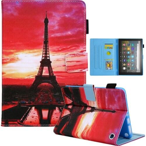 Funda for amazon fire HD 8 2020 Tablet case for Amazon Fire 2020 8.0 case shell HD8 Fire PU Leather tablet stand smart cover