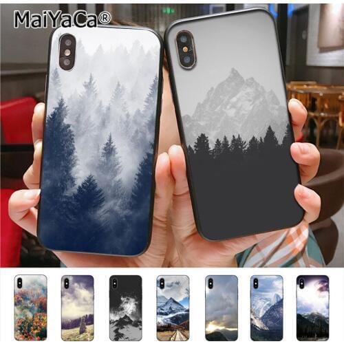Mountain Forest Clouds Hot Printed Phone Case for iphone 11 12 Pro X 8 7 6 6S Plus 5 5S SE cass 12mini
