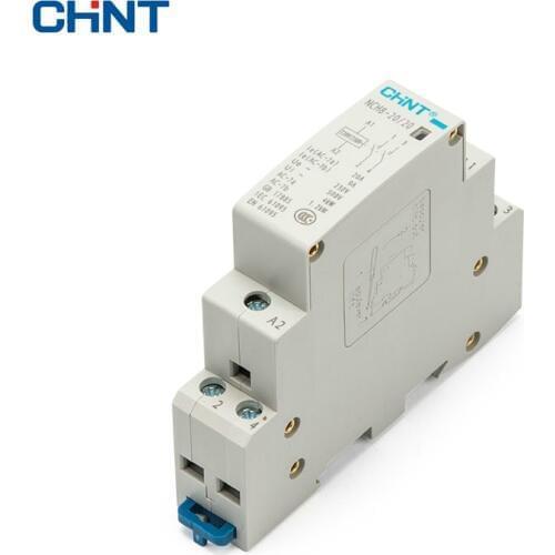 CHINT Household Small-sized Single-phase Communication Contactor 220V Guide Type NCH8-20/20 Two Normally Open 2P 20A