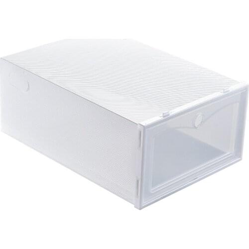 Flip Shoes Box Thickened Transparent Drawer Case Plastic Shoe Boxes Stackable Box Shoe Organizer Shoebox storage Shoe rack