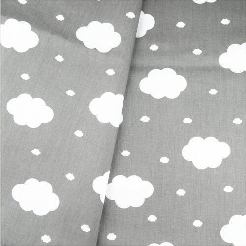 Gray Clouds Cotton Fabric Home Textile Patchwork Quilting Diy Sewing Cloth Toy Craft Bedding Decoration Fabrics Tissue Clothing