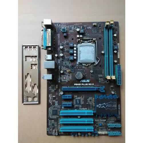 Used,for Asus P8H61 PLUS R2.0 Original Desktop Motherboard H61 Socket LGA 1155 i3 i5 i7 DDR3 16G ATX