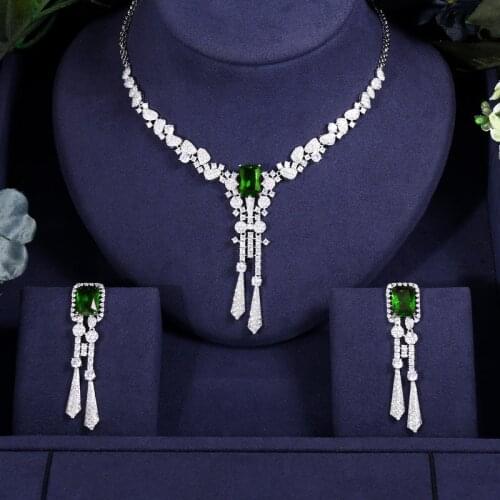 Jankelly Nigeria 2pcs Bridal Zirconia Jewelry Sets For Women Party, Luxury Dubai Nigeria CZ Crystal Wedding Jewelry Sets