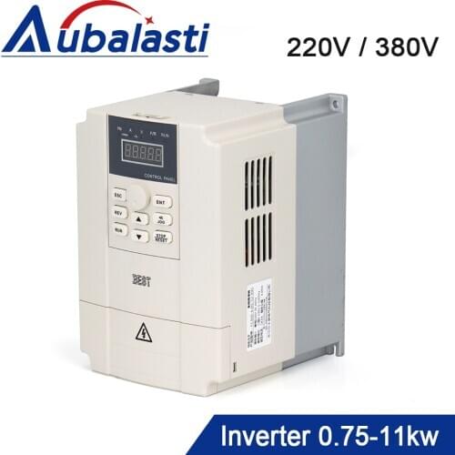 Best VFD Inverter 1.5kw 2.2kw 3kw 4-11kw Single-Phase 3Phase 220V 380V With CNC Spindle Motor use for CNC Router Machine Tools
