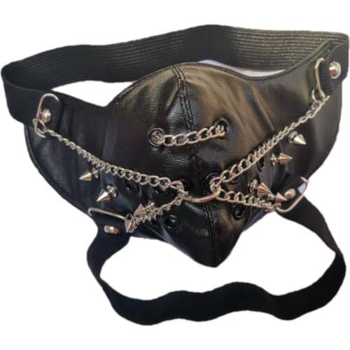 Steampunk mask rock show personality ghost head link mask stage performance party funny mask